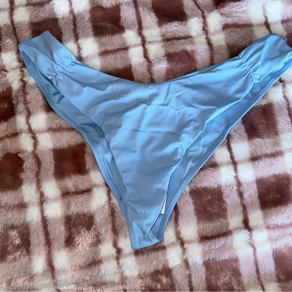 NWT Swimsuits for All Scrunched Cheeky Camille Blue Bikini Bottom | Large - Picture 3 of 8